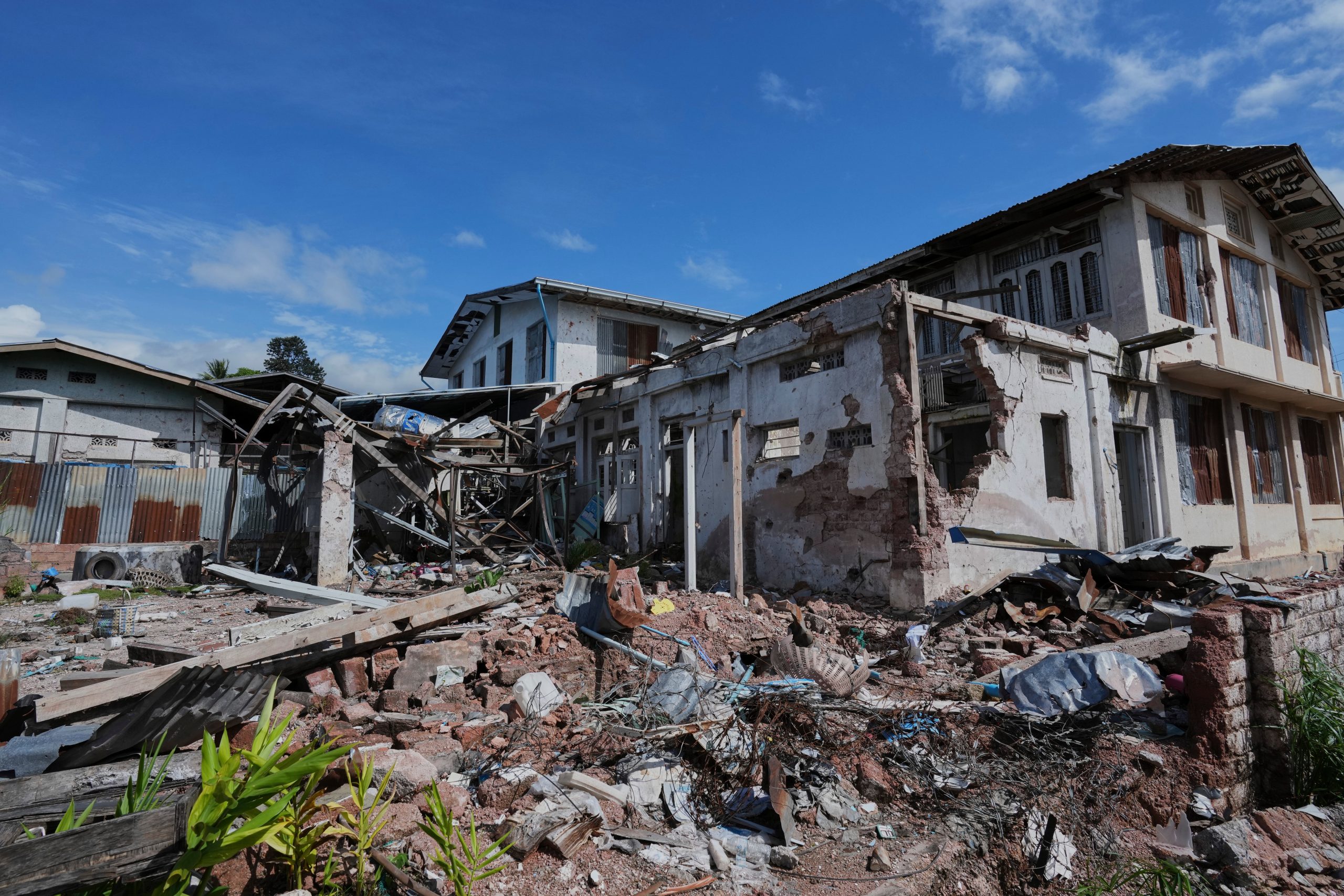 Photos show a town ravaged by civil war in Myanmar