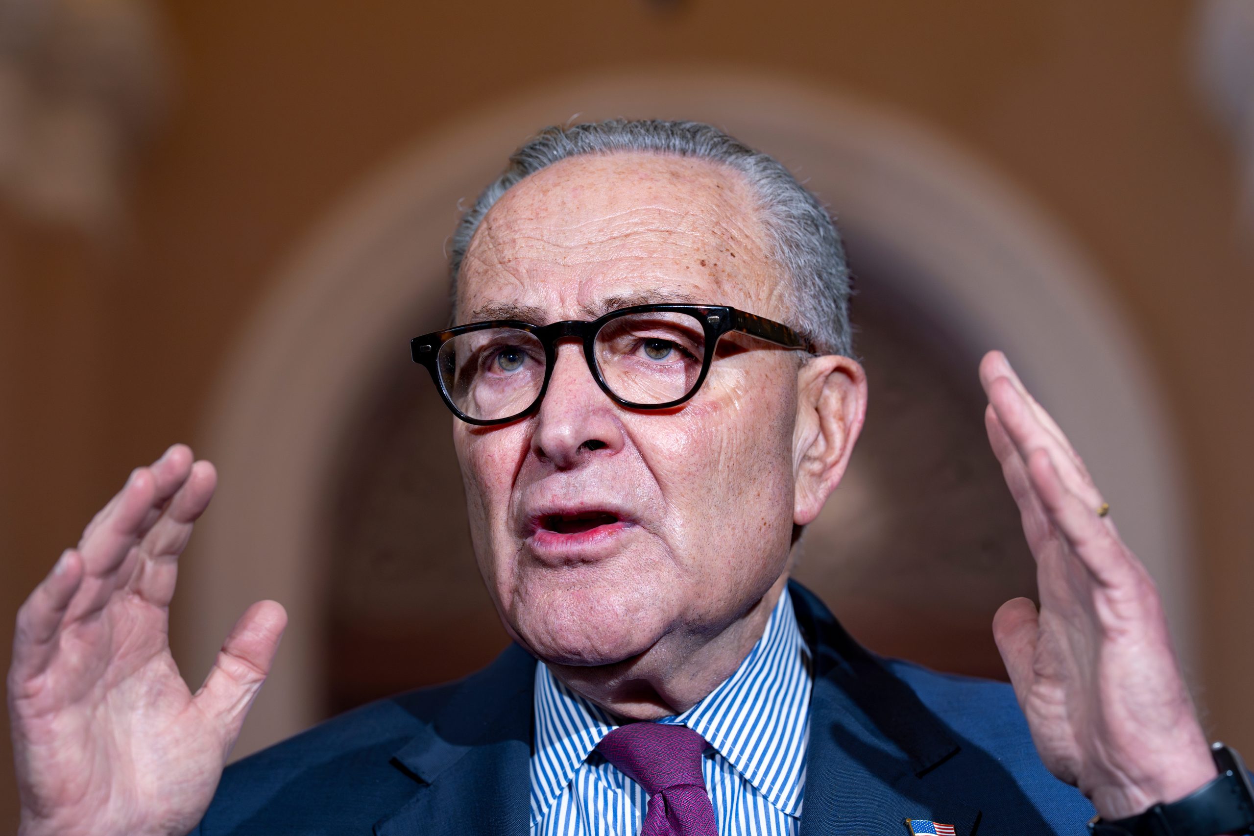 GOP turns Schumer print quotes into AI-generated video of him saying shutdown good for Democrats