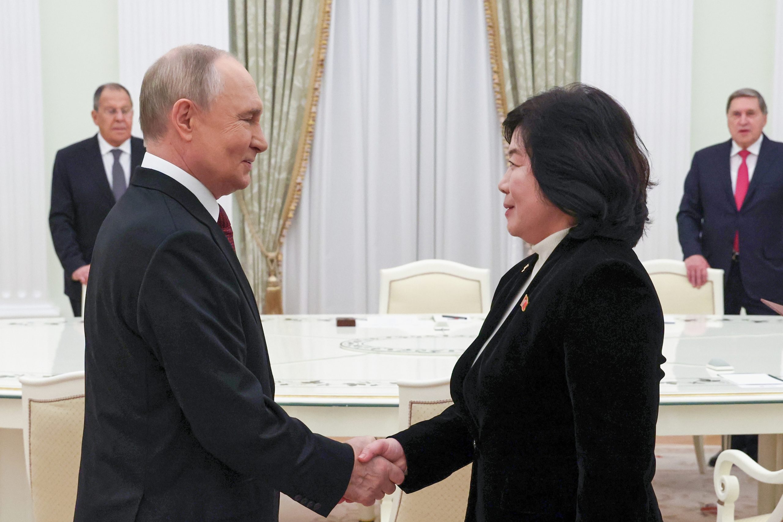 North Korea’s top diplomat meets with Putin on a visit to Russia