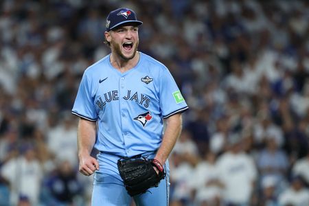 Baseball-Yesavage dominates Dodgers, puts Blue Jays on brink of title