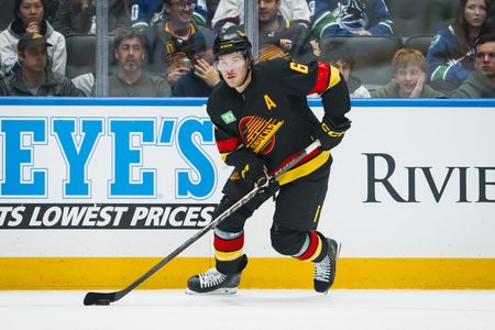 Canucks’ Brock Boeser injured in first minute vs. Blues, ruled out