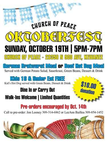 Kewanee Church of Peace Hosts Oktoberfest with German Fare and Community Spirit on October 19, 2025