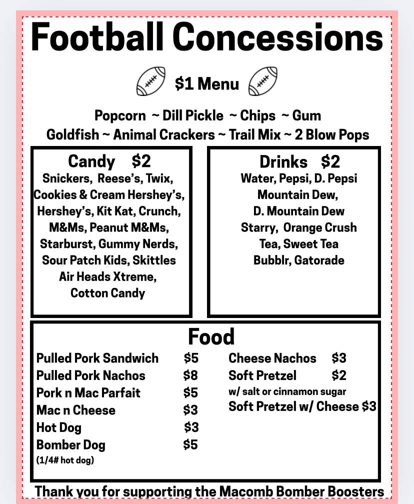 Let the Macomb Bomber Boosters cook for you tonight!!!Lights! Camera! Action!  It’s Hollywood HoCo Week!!  Here’s your B…