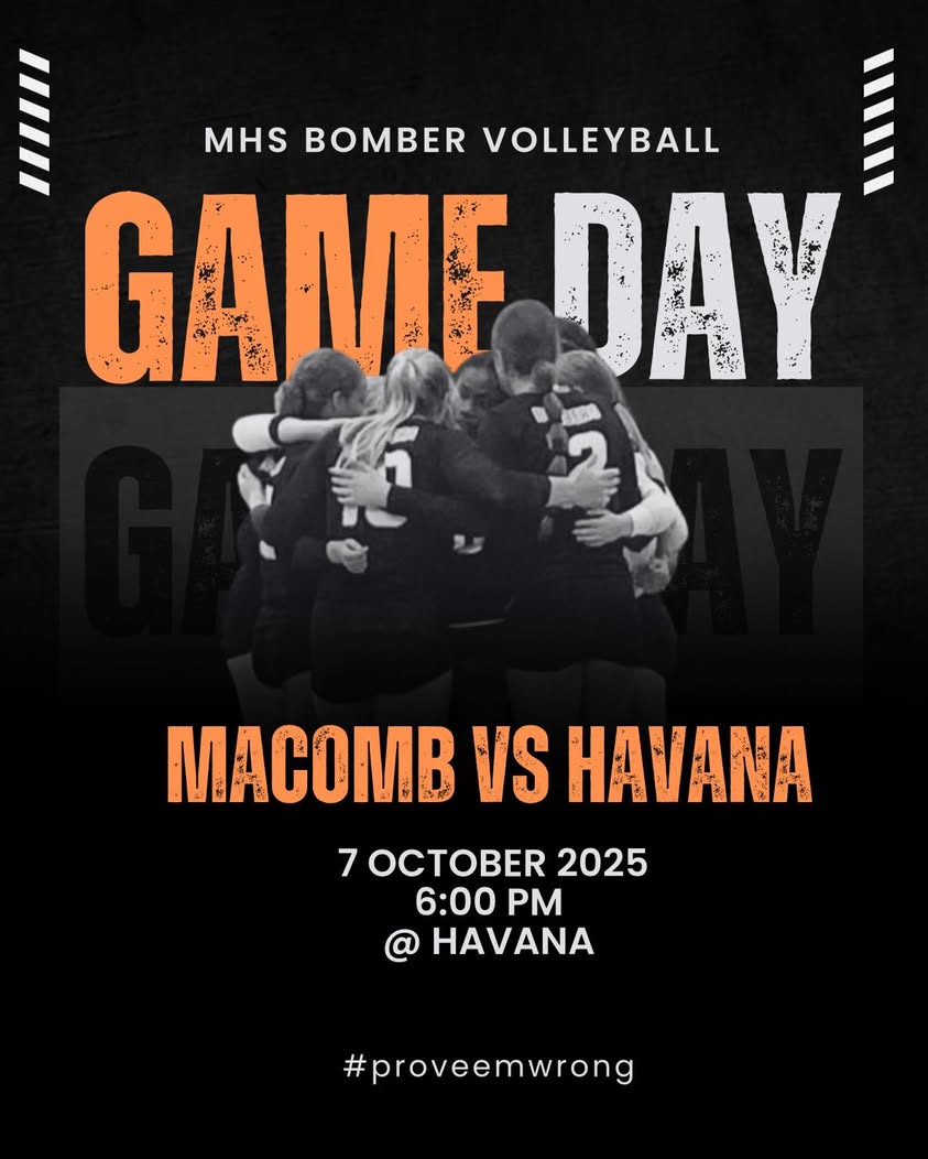 GOOD LUCK, BOMBERS!Heading to Havana to start our week! JV starts at 6, Varsity to follow.  #OnceABomberAlwaysABomber #M…