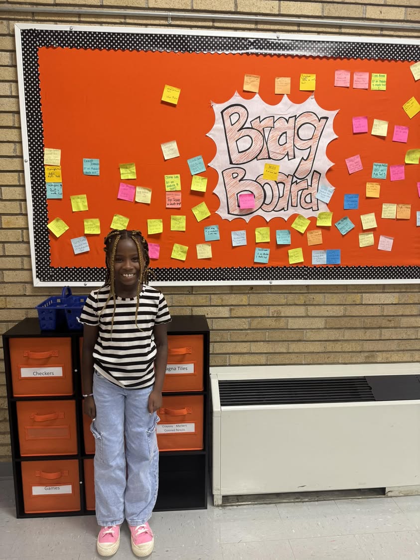 Congrats to Michelle for making it on our Brag Board!!  Way to go!! She got a perfect score on her Math test!! #math #MA…