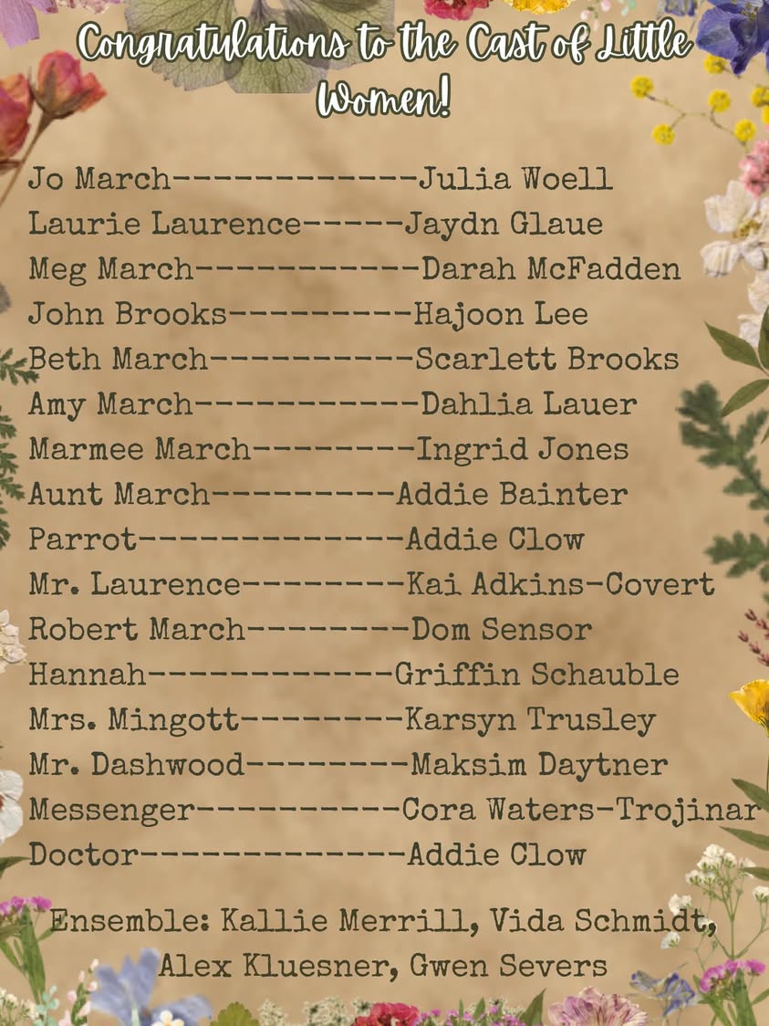 We have been working hard, and we’re excited to perform Kate Hamill’s Little Women for you on November 14 at 7:00 p.m. a…