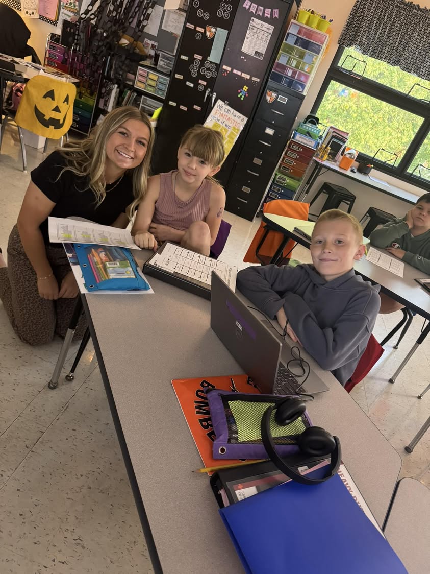 We love having former students in the building. Kenadee Allensworth is observing at Edison today for a college class. #M…