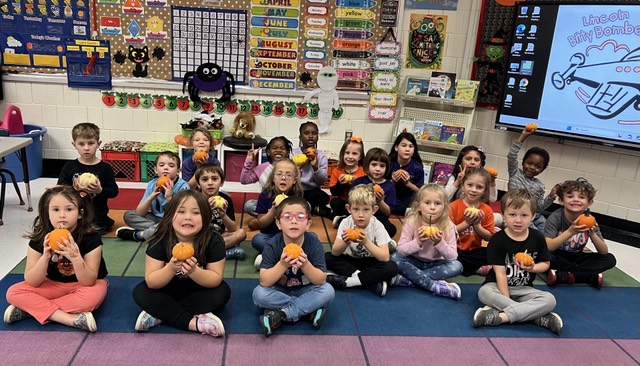 Ms. Kirwan’s class was so happy to receive a small pumpkin from Deadhead Plant Ranch!