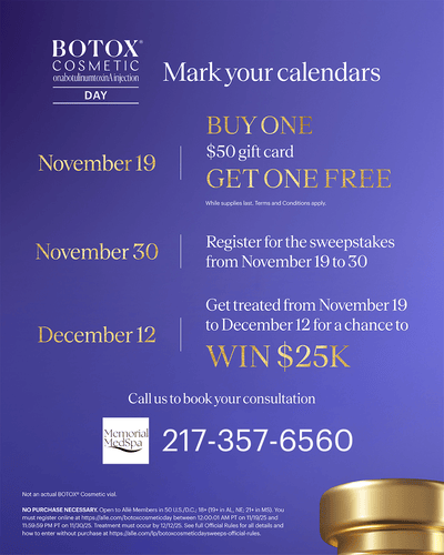 Memorial MedSpa Hosts Botox Cosmetic Day with Gift Card Bonuses and $25,000 Prize Drawing on November 19, 2025
