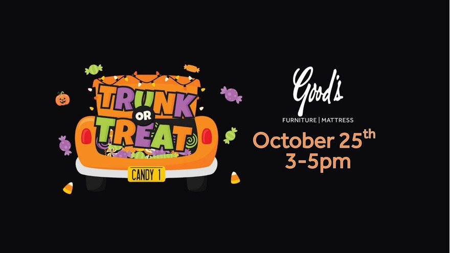 Goods Furniture Trunk-or-Treat Rescheduled for October 25, 2025, Family Fun and Prizes Await