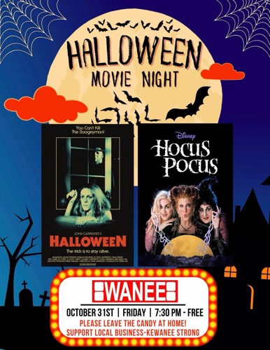 Free Halloween Movie Night at Wanee Theater Featuring Halloween and Hocus Pocus on October 31, 2025