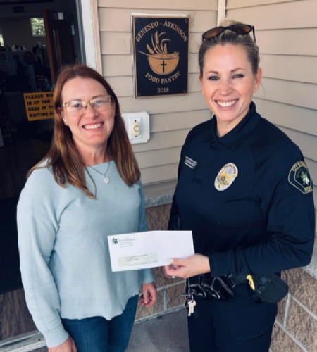 Geneseo Police IMPACT Program Donates $3,000 to the Geneseo Food Pantry