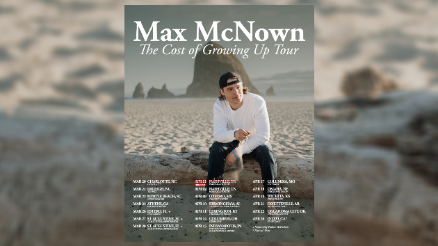 Max McNown announces The Cost of Growing Up tour