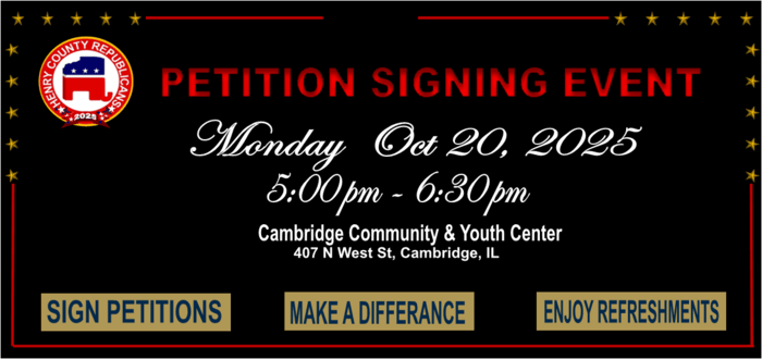 Henry County Republicans Invite Residents for A Petition Signing Event in Cambridge on October 20, 2025