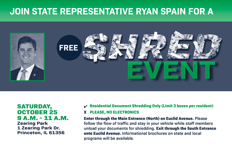 Free Document Shredding Event at Zearing Park on October 28, 2025