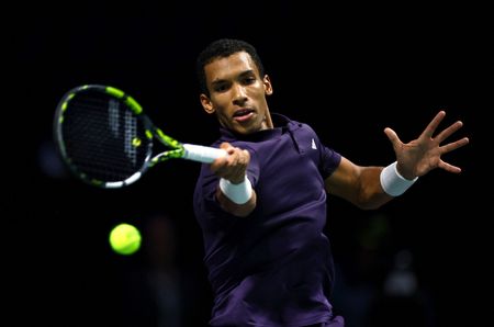 Tennis-Auger-Aliassime edges Bublik to reach Paris Masters final