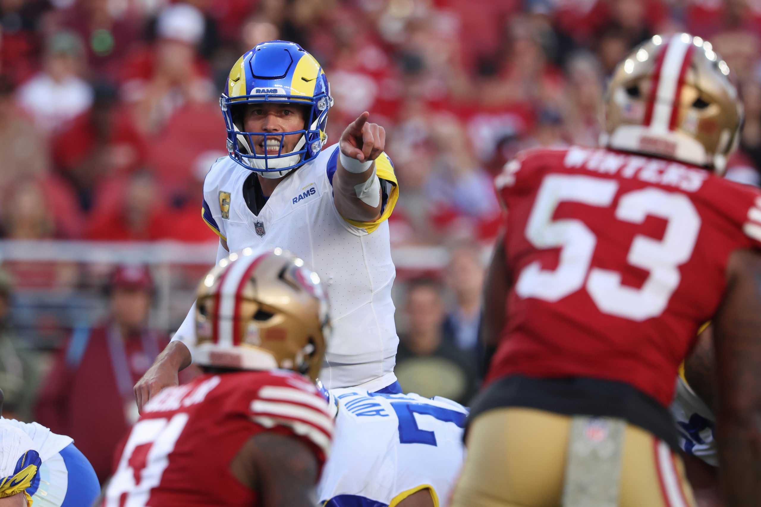 Matthew Stafford throws 4 TDs as Rams beat 49ers 42-26 for their 4th straight win