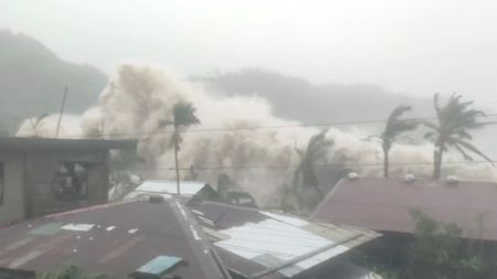 Two dead, one million evacuated as Typhoon Fung-wong slams into the Philippines