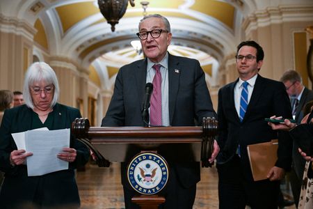 Analysis-Schumer in the hotseat, again, over deal to fund government