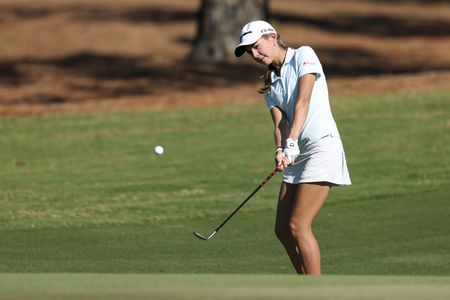 Kai Trump laughs off triple, improves by 8 shots at The Annika