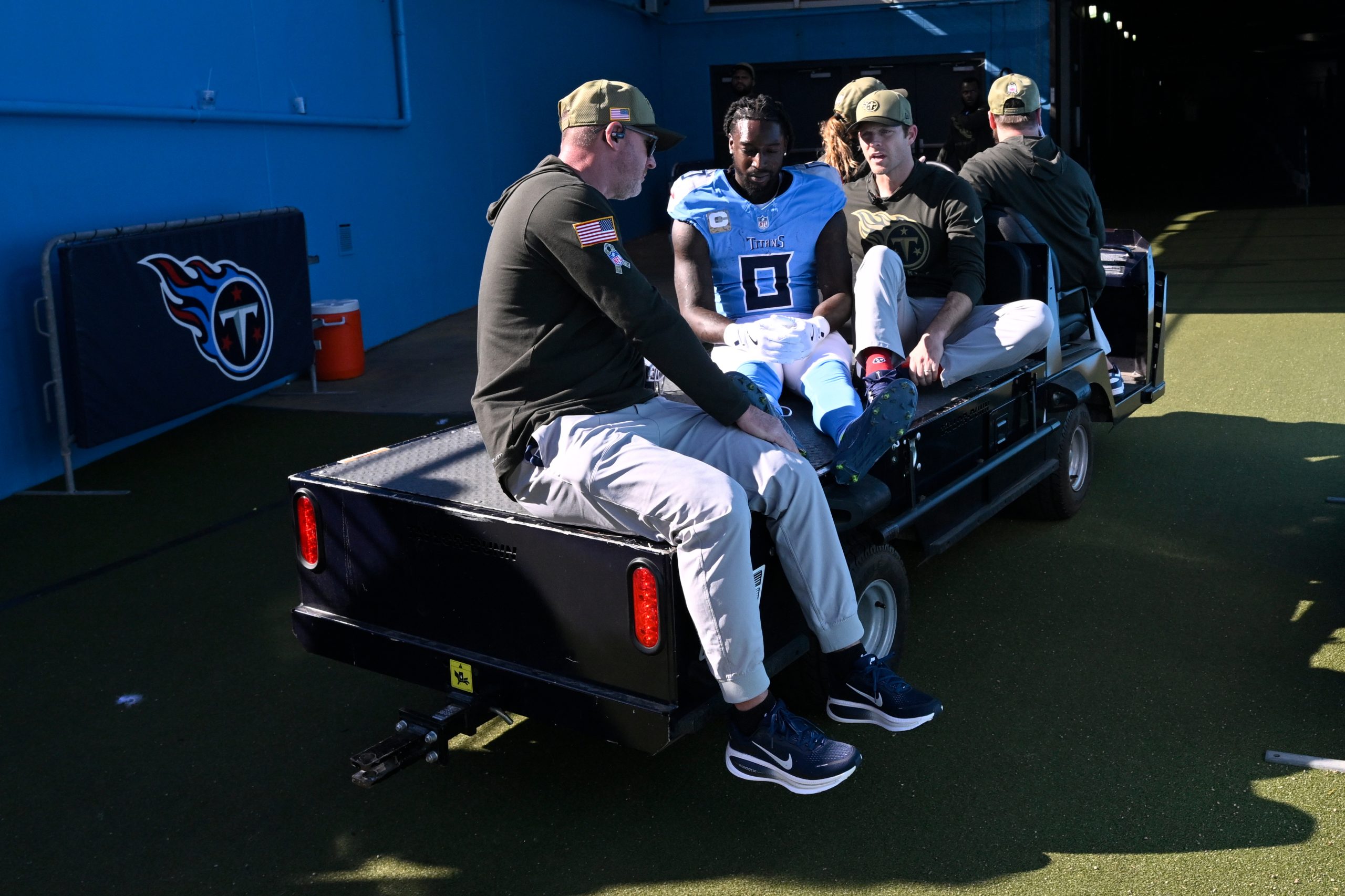Calvin Ridley’s return for the Titans ends abruptly with ankle injury against Texans