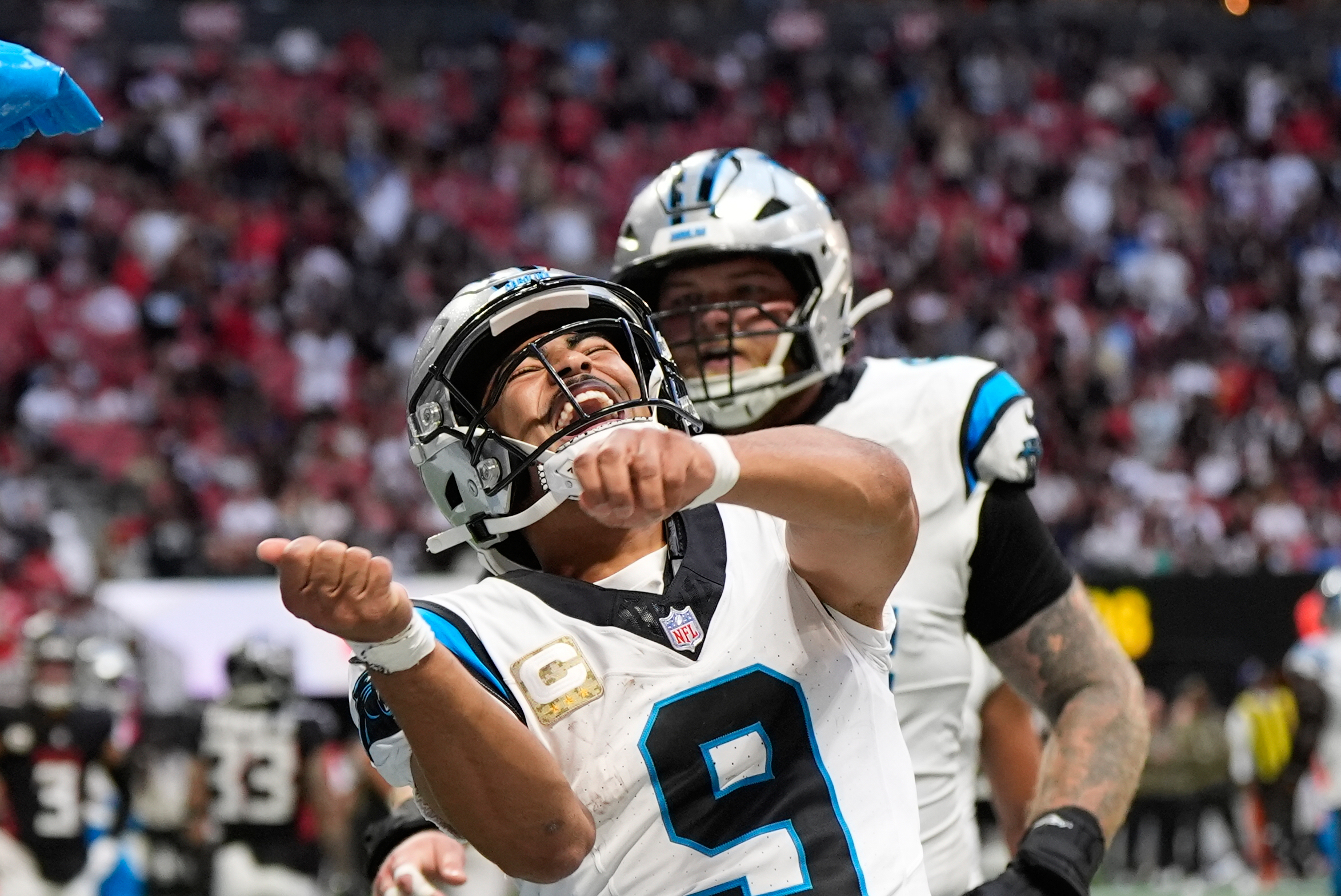 Bryce Young passes for franchise-record 448 yards to lift Panthers to 30-27 win over Falcons in OT