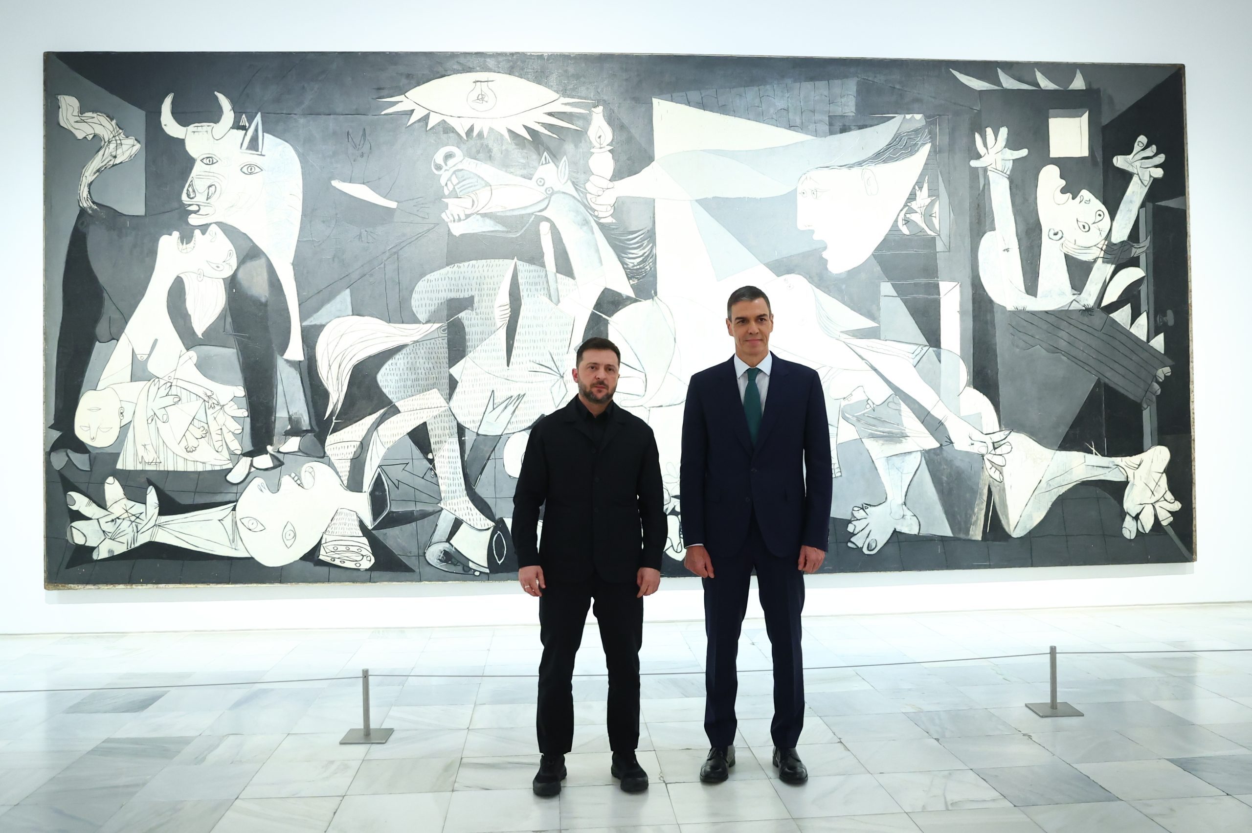 Zelenskyy visits Picasso’s ‘Guernica’ painting after drawing parallel to Ukraine’s bombing