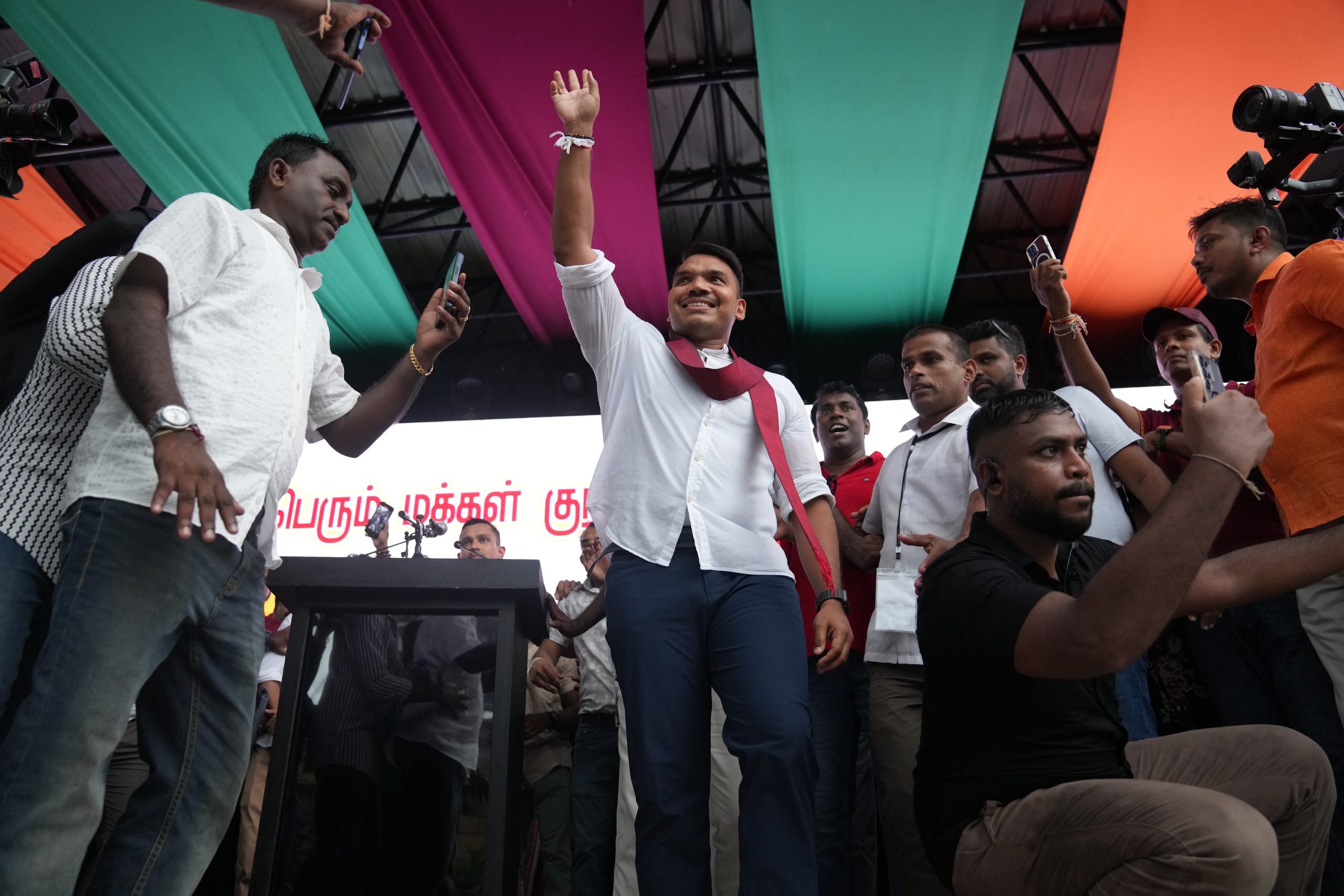 Sri Lankan opposition rallies in first major protest against Dissanayake government