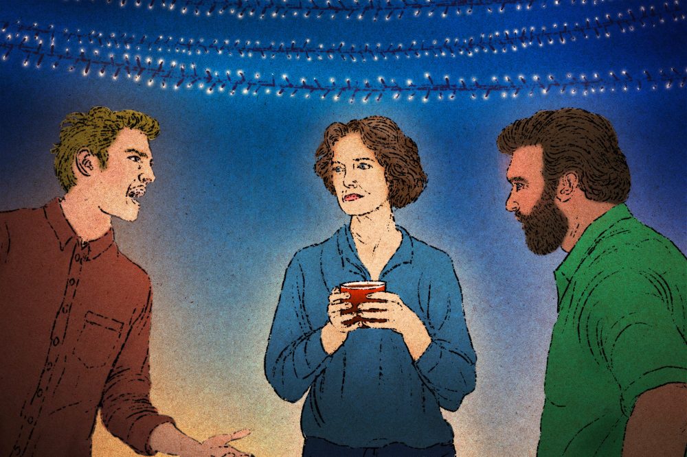 Here’s a strategy to get through stressful holiday gatherings. Act like a dull rock