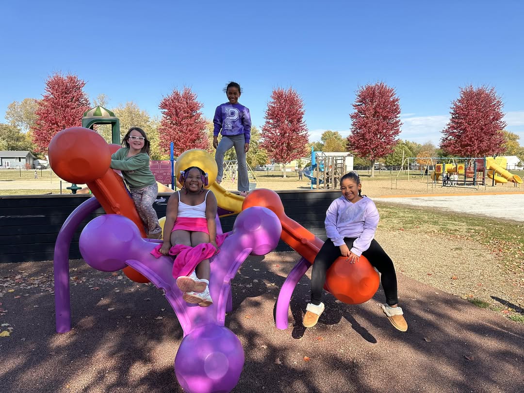 Lincoln students are enjoying the warm November weather at recess today.