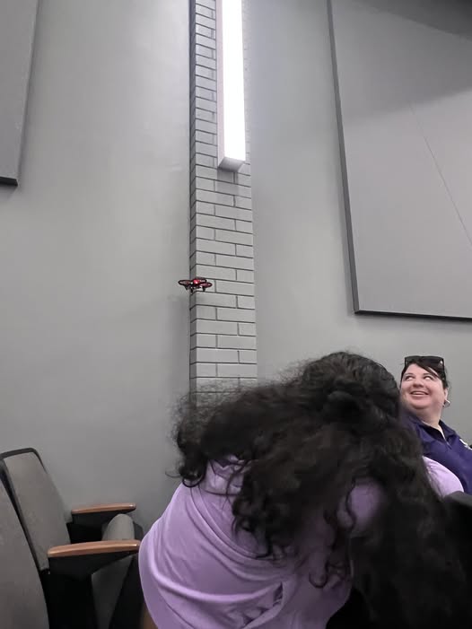 A group of MMS students and staff attended the Rocket Drone presentation at Brown County High School. Students heard abo…