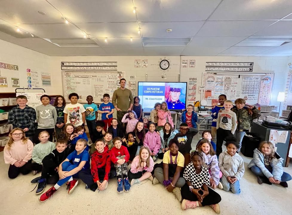 A big thank you to Mr. Faxon for visiting Mrs. Faxon and Mrs. Poore’s classes today! Mr. Faxon joined us to share his mi…