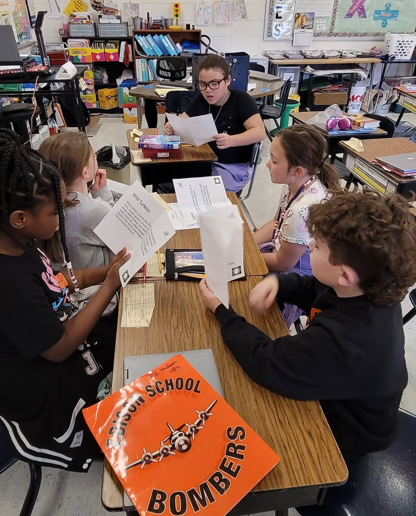 Edison 4th graders learned all about farm turkeys and wild turkeys for their Ag in the Classroom lesson today. They read…