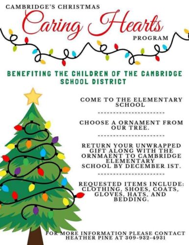 Caring Hearts Giving Tree Seeks Community Support for Cambridge Elementary Children This Holiday Season