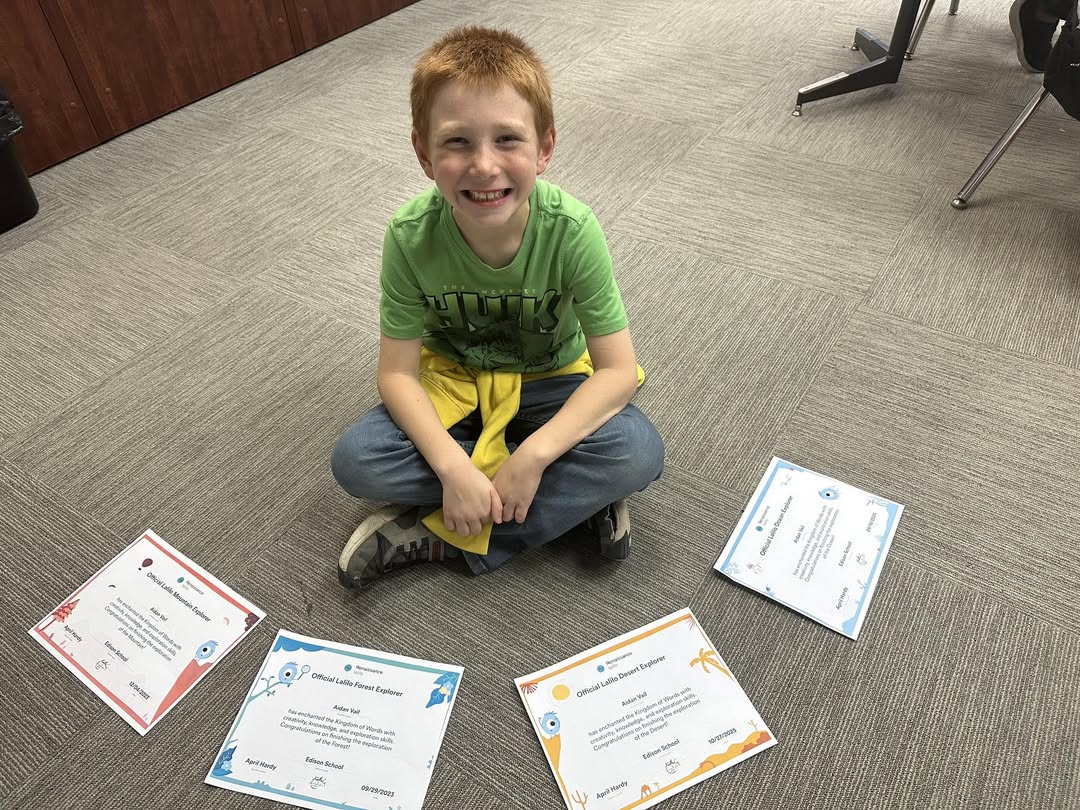 Congratulations to Aidan for passing 4 Lalilo Levels! We are so PROUD of you!! #MAC185 #edisonbombers #waytogo