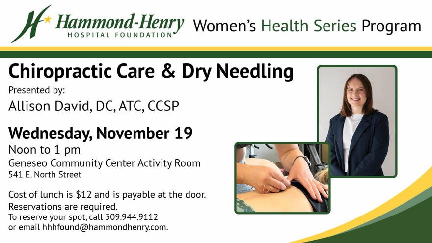 Chiropractic Care and Dry Needling Highlight November Women’s Health Series on November 19, 2025