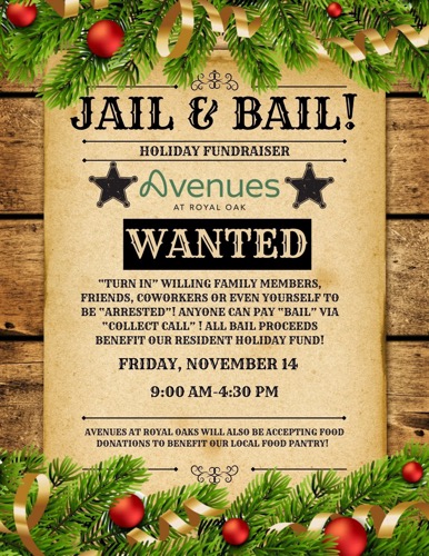 Jail and Bail Holiday Fundraiser at Avenues at Royal Oak on November 14, 2025