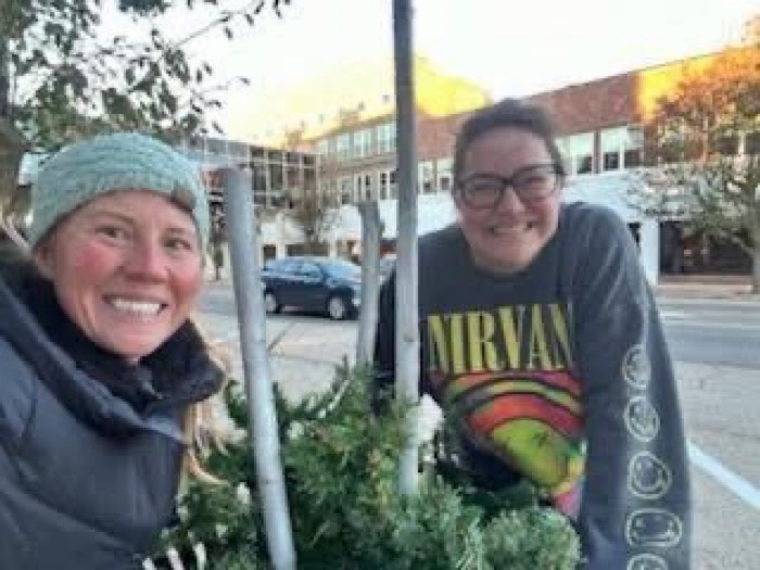 Kewanee Downtown Planters Shine with Festive Winter Arrangements and Community Support