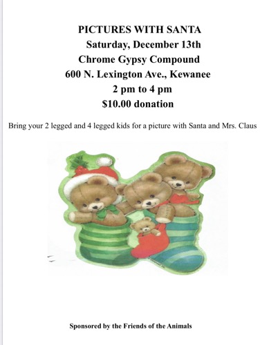 Friends of the Animals Pics with Santa on December 13, 2025