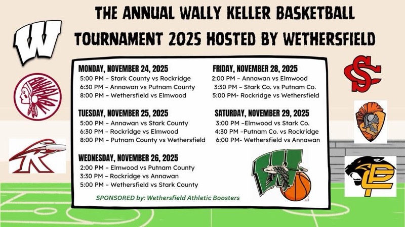 Wally Keller Varsity Boys Basketball Tournament Kicks Off November 24th at Wethersfield School