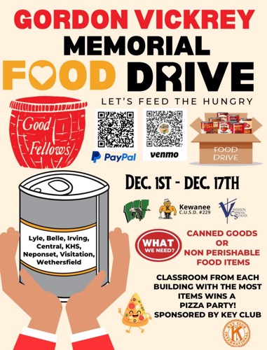 Gordon Vickrey Memorial Food Drive Supports Local Families Through December 17, 2025