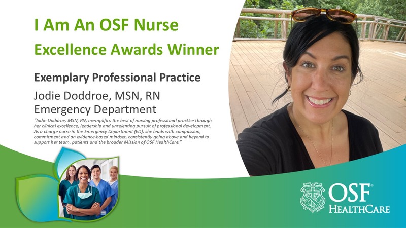 Jodie Doddroe Honored for Exemplary Leadership and Compassion at OSF Saint Luke Medical Center