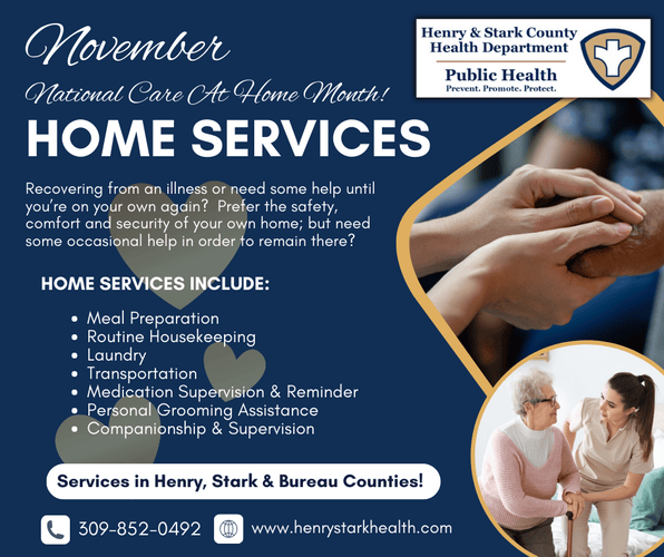 Henry and Stark Health Department Celebrates National Care at Home Month in November
