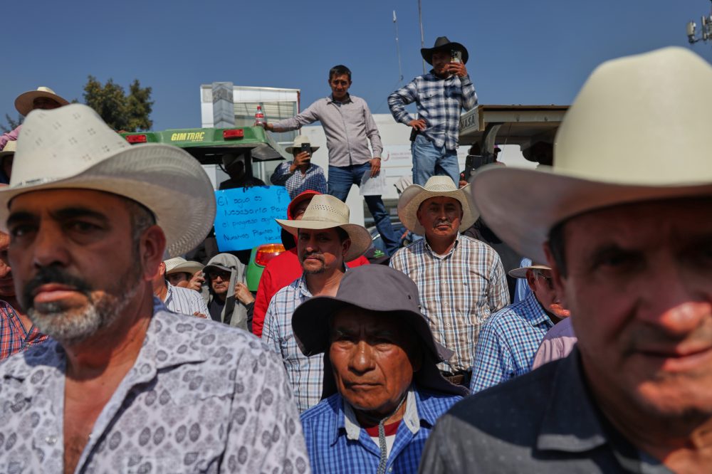 Farmers block Mexico’s Congress with tractors in protest against new national water law proposal