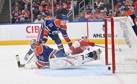 NHL roundup: Zach Hyman’s hat trick propels Oilers past Red Wings
