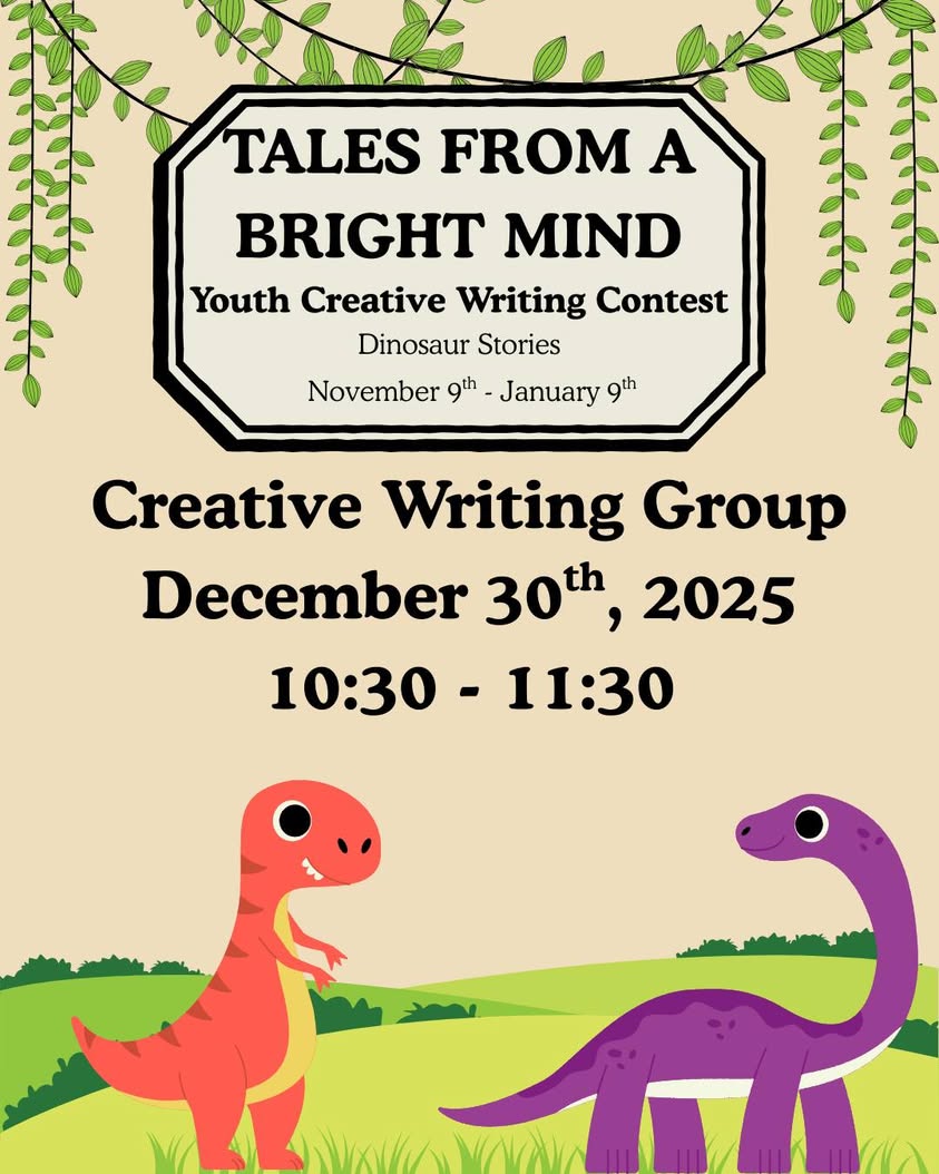 Planning to participate in our Youth Creative Writing Contest? Want a space to write uninterrupted? Our meeting room wil…