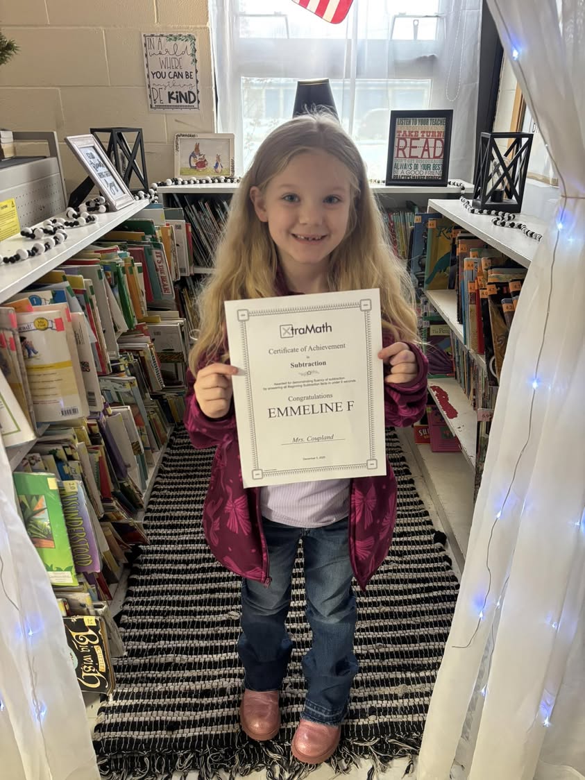 Emme has mastered her subtraction facts in the Xtra Math program!!!