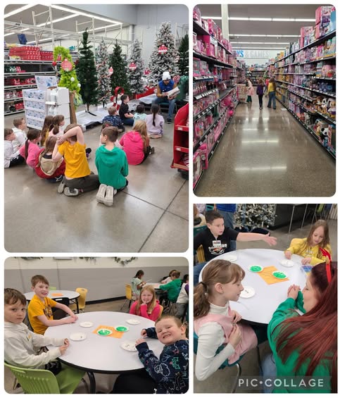 Thank you to Walmart for such a great December field trip! Mrs. Schisler’s class read a story, made an ornament, had a s…