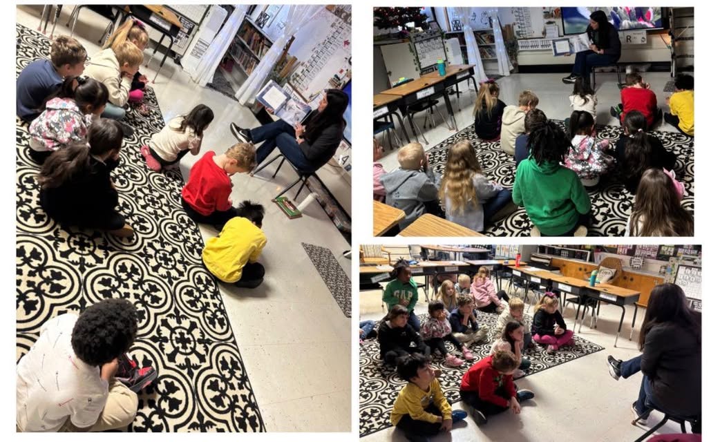 Mrs. Coupland’s class was so excited to have Mrs. Goc visit their classroom to read Christmas books to them!!!