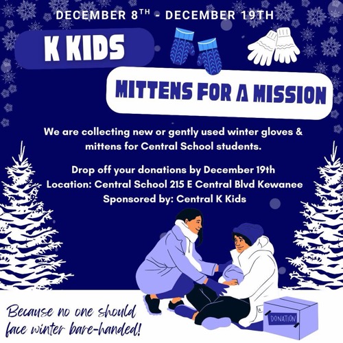 Central School Launches Winter Glove and Mitten Drive Through December 19, 2025